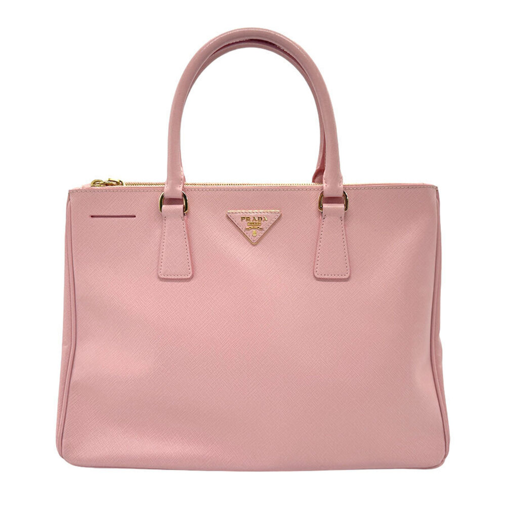 Prada 2way Galleria Saffiano Shoulder Bag Leather Pink Gold